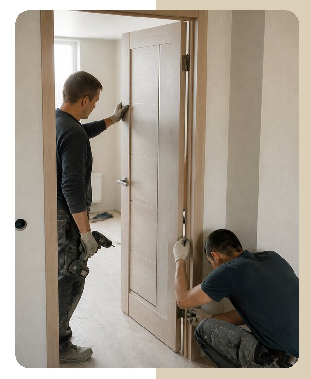 Установка полуторной двери в Брянске по цене от 6988 р. | Дверной